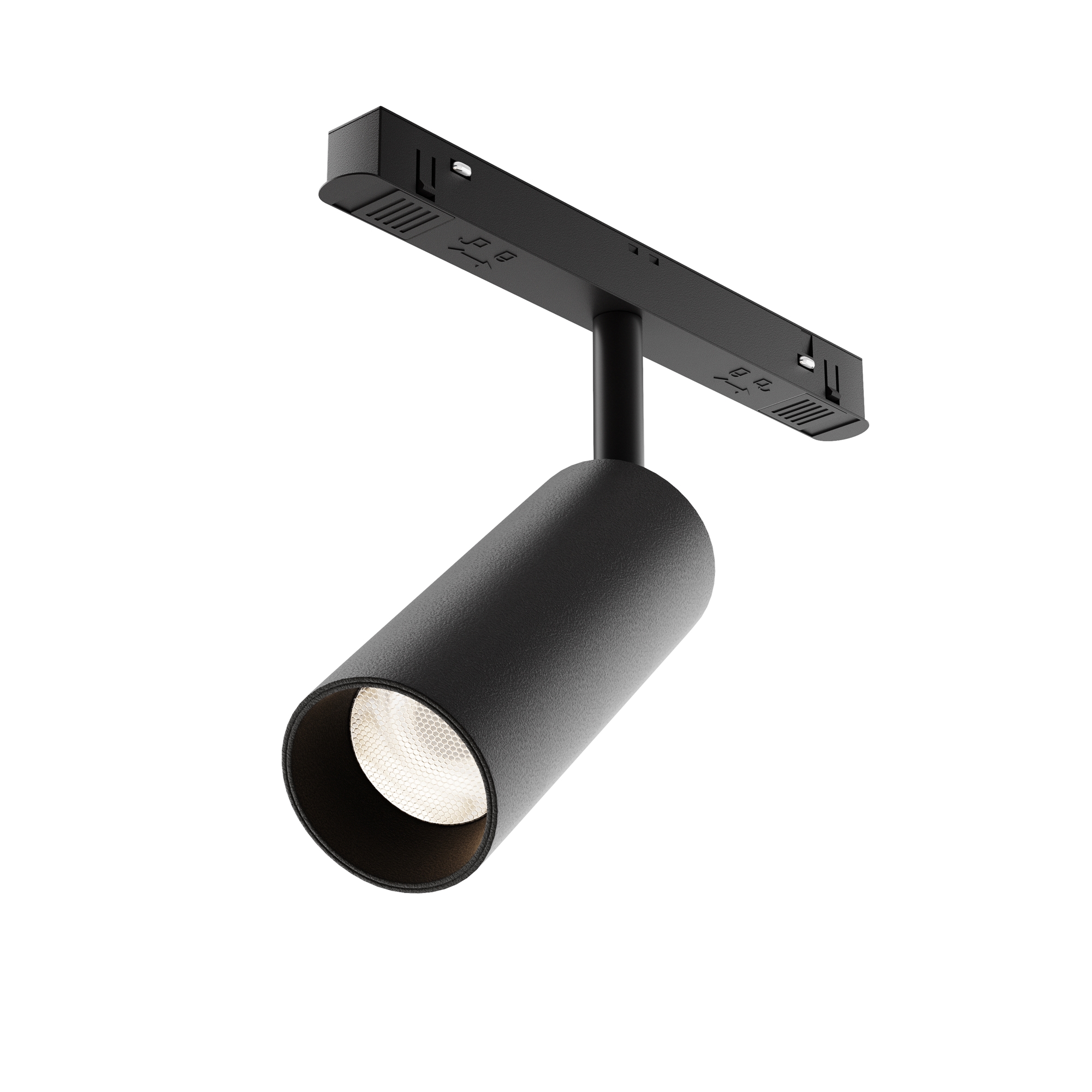 Spoturi pe sina - Corp de iluminat pe șină Focus LED, Aluminiu Negru, 12W, MAYTONI TR032-4-12WTW-S-DD2-B