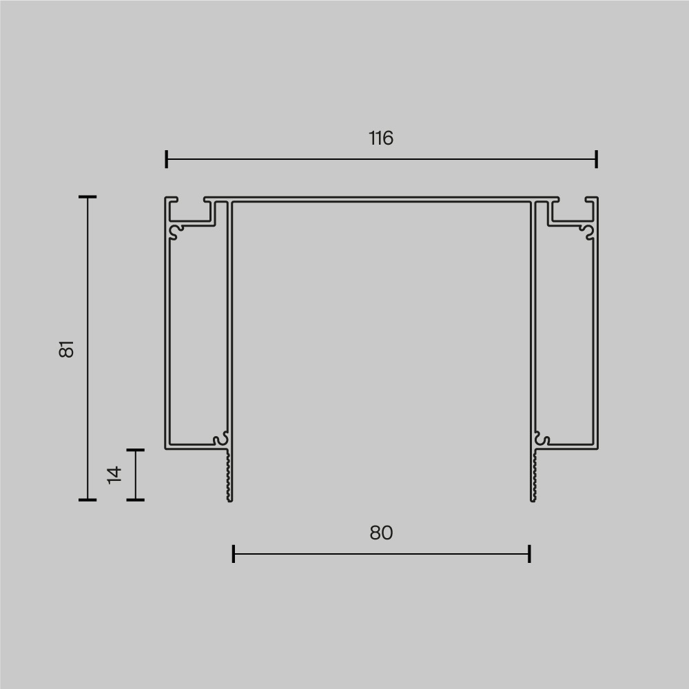 Комплектующие для светильника Technical ALM-11681-PL-B-2M