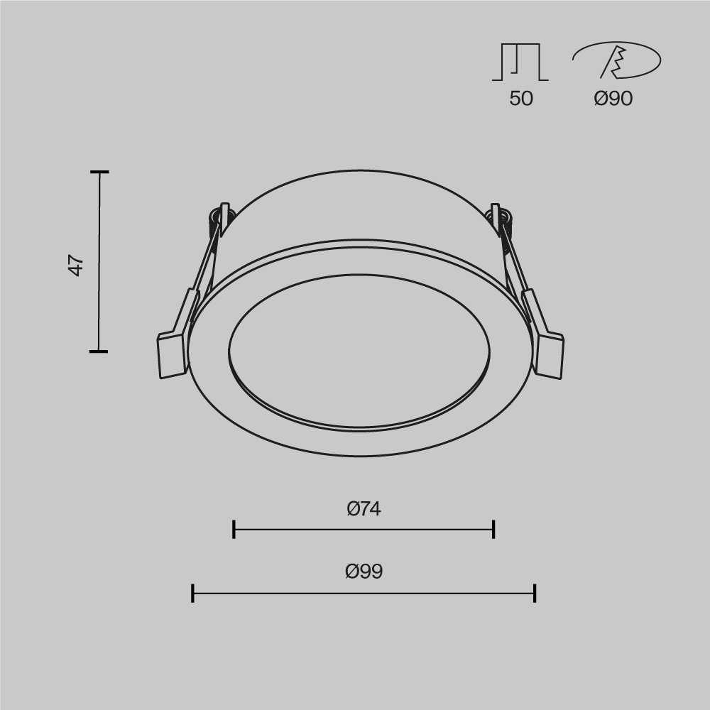 Встраиваемый светильник Technical DL130-GX53-W