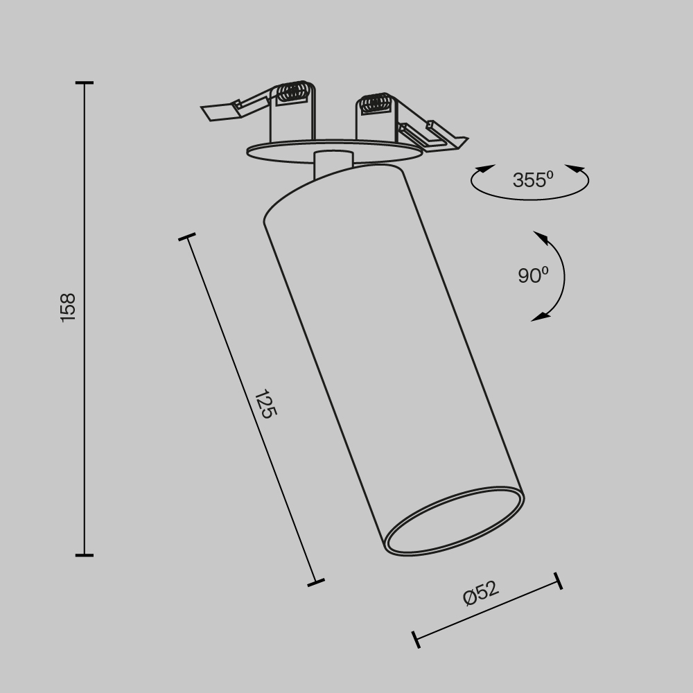 Потолочный светильник Technical C053CL-L12W4K-W-W