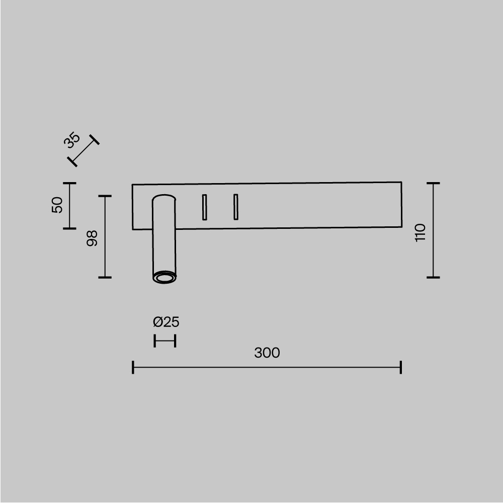 Настенный светильник (бра) Technical C031WL-L8W3K
