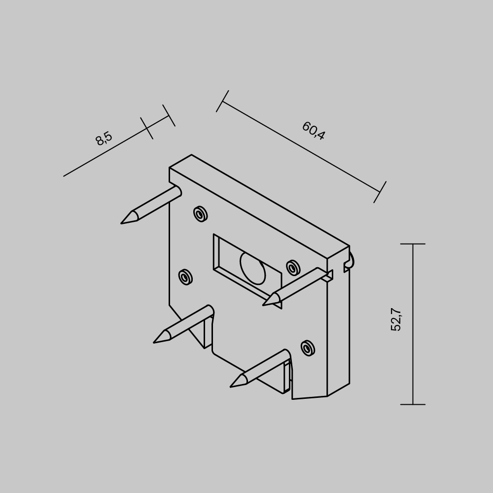 Комплектующие для встраиваемой трековой системы Technical TRA034D-EC-422B