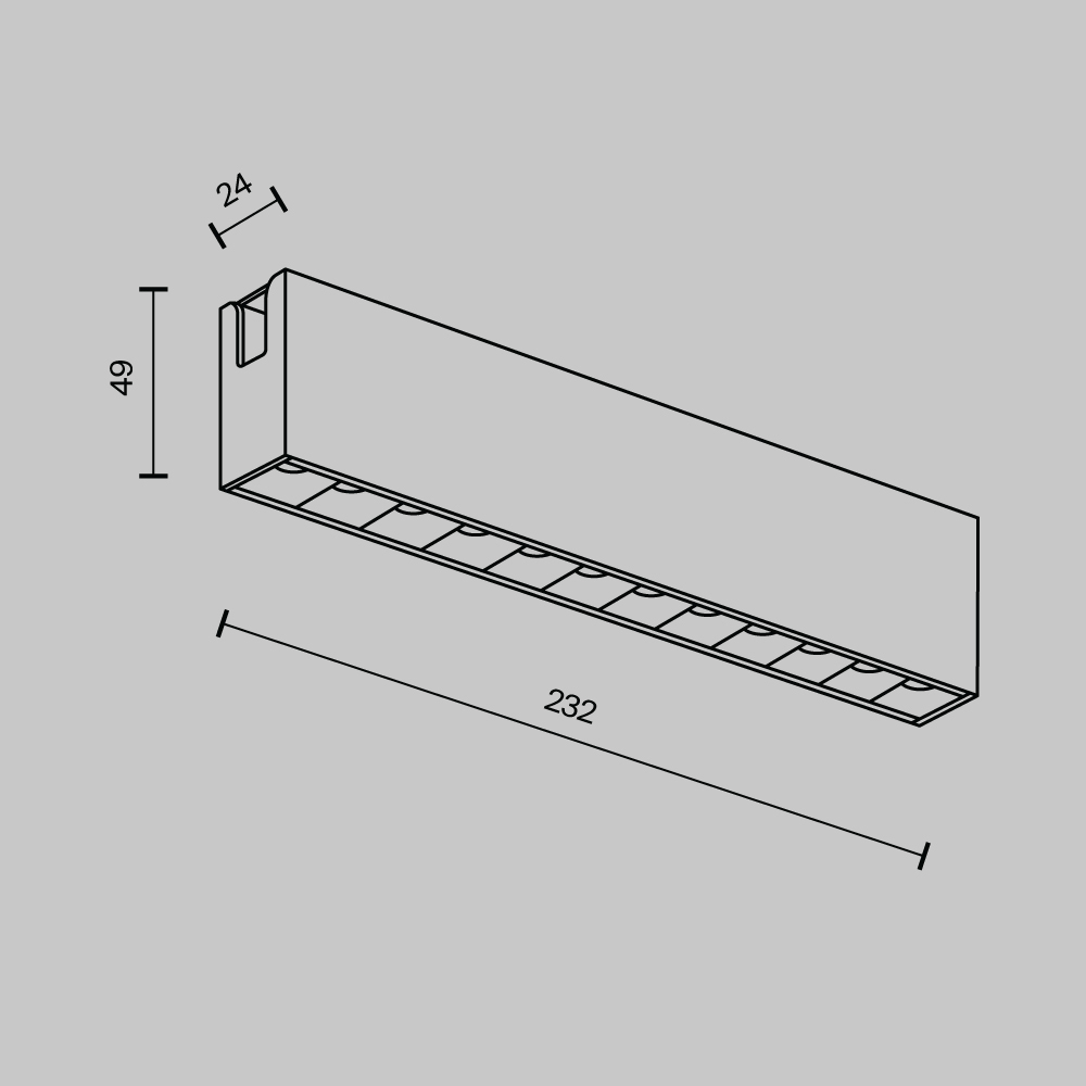 Трековый светильник Technical TR150-1-12W3K-M-B