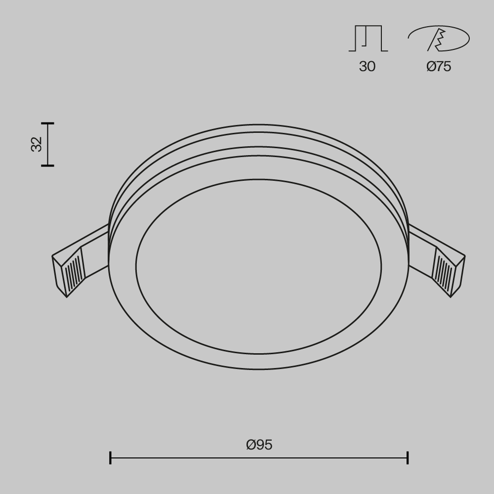 Встраиваемый светильник Technical DL303-L12B4K