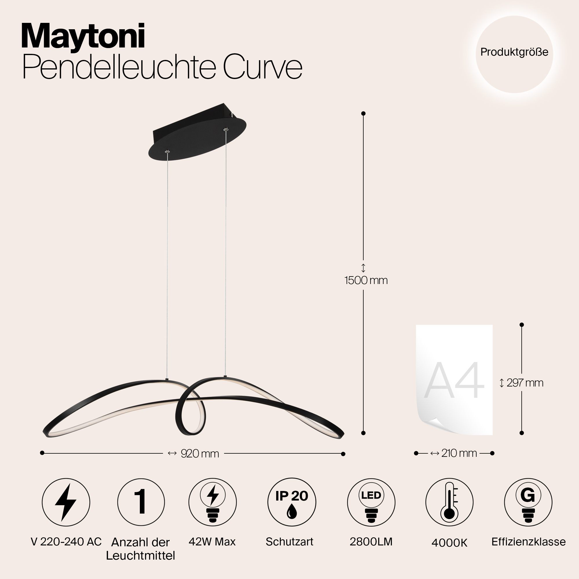 Подвесной светильник Maytoni MOD156PL-L52B4K MOD156PL-L52B4K