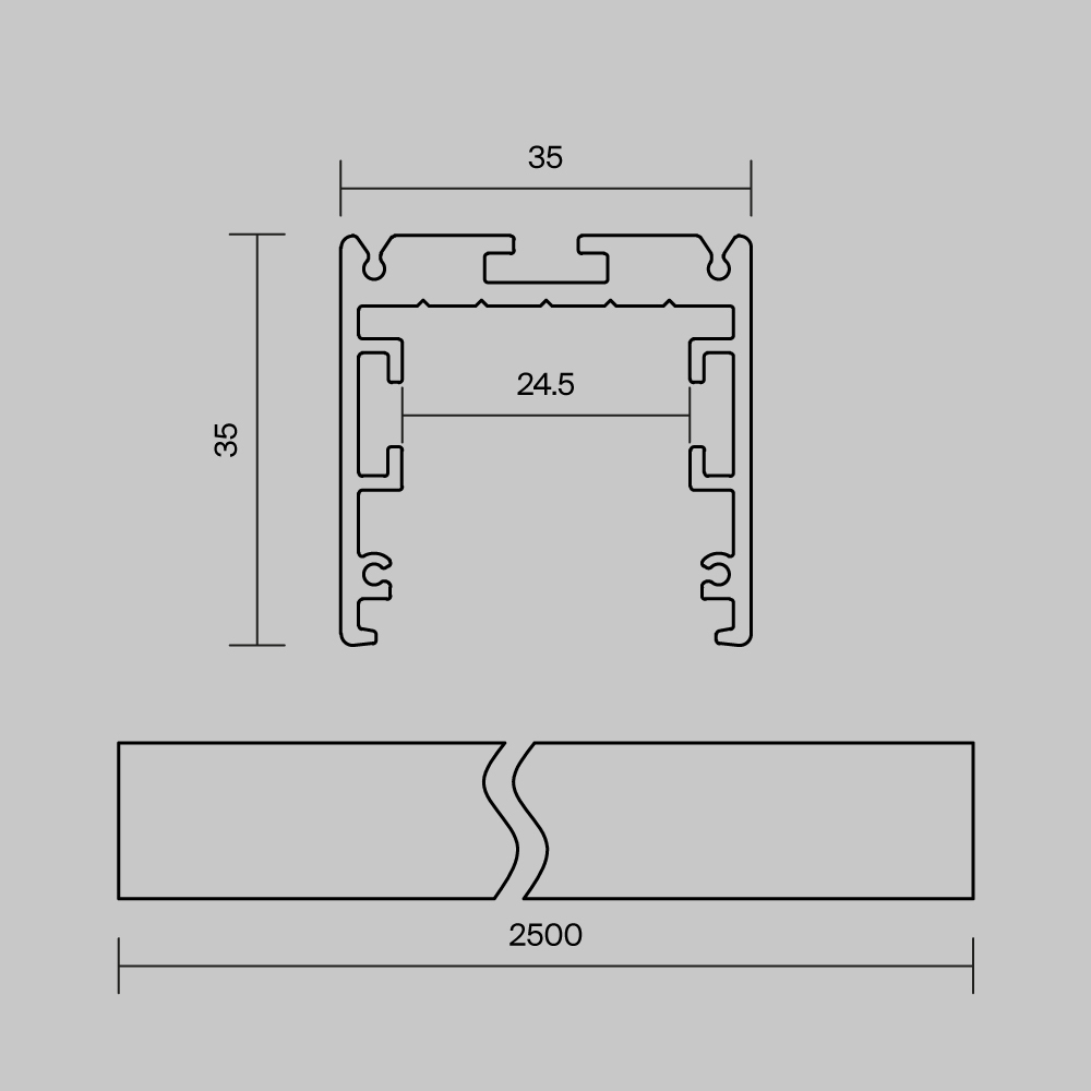 Комплектующие к светодиодной ленте Led Strip ALM-3535R-B-D-2.5M
