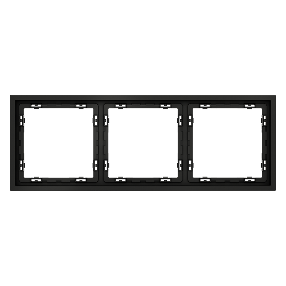 Рамка пластиковая S70 на 3 поста, (черный матовый) Voltum VLS100308 VLS100308