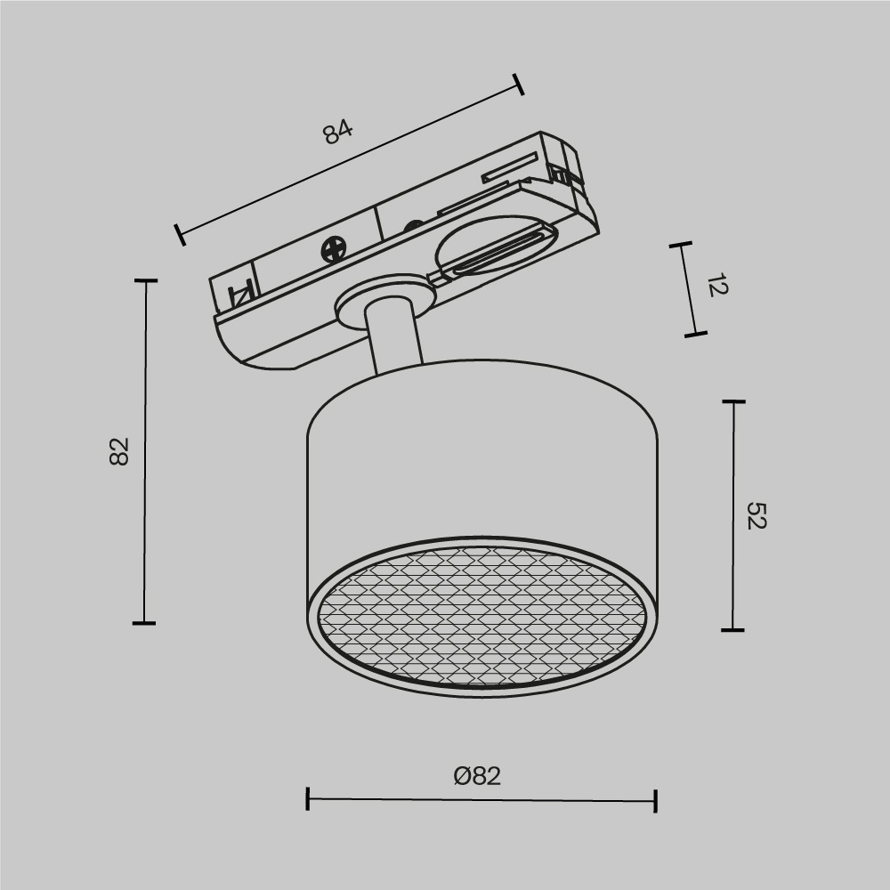 Трековый светильник Technical TR225-1-GX53-B
