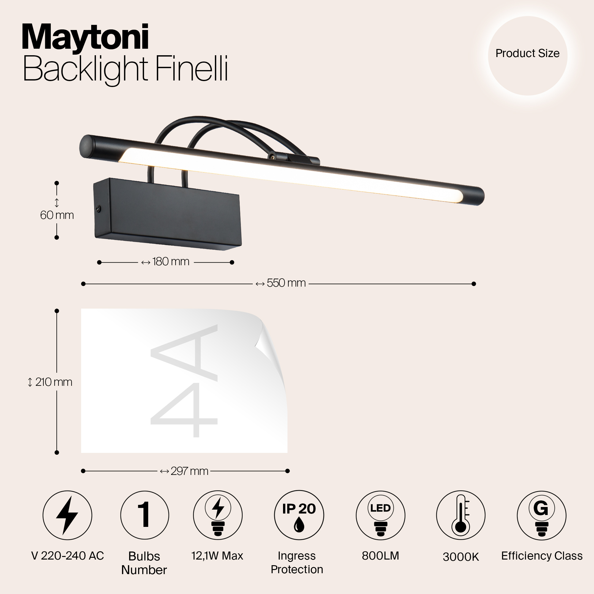 Подсветка Maytoni MIR004WL-L12B