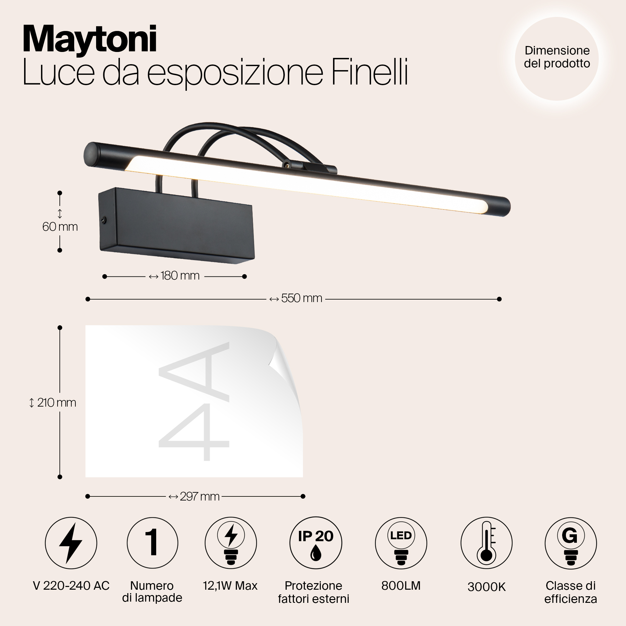 Подсветка Maytoni MIR004WL-L12B