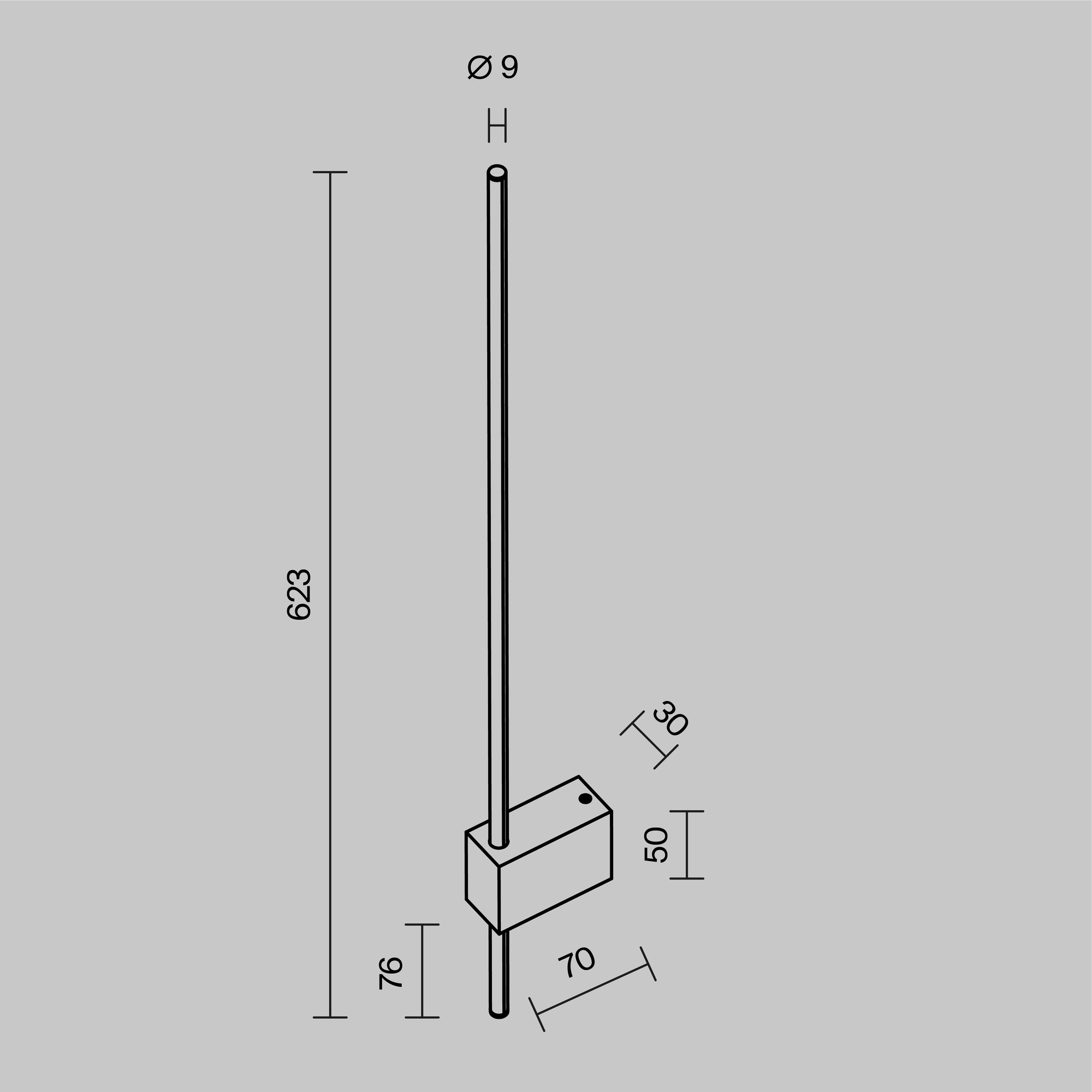 Настенный светильник (бра) Technical C070WL-L6B3K
