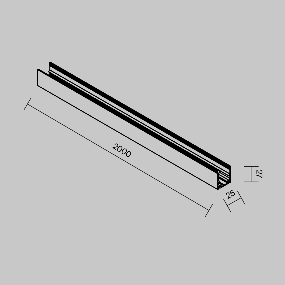 Профиль Outdoor O-TR002OH-P-B2M