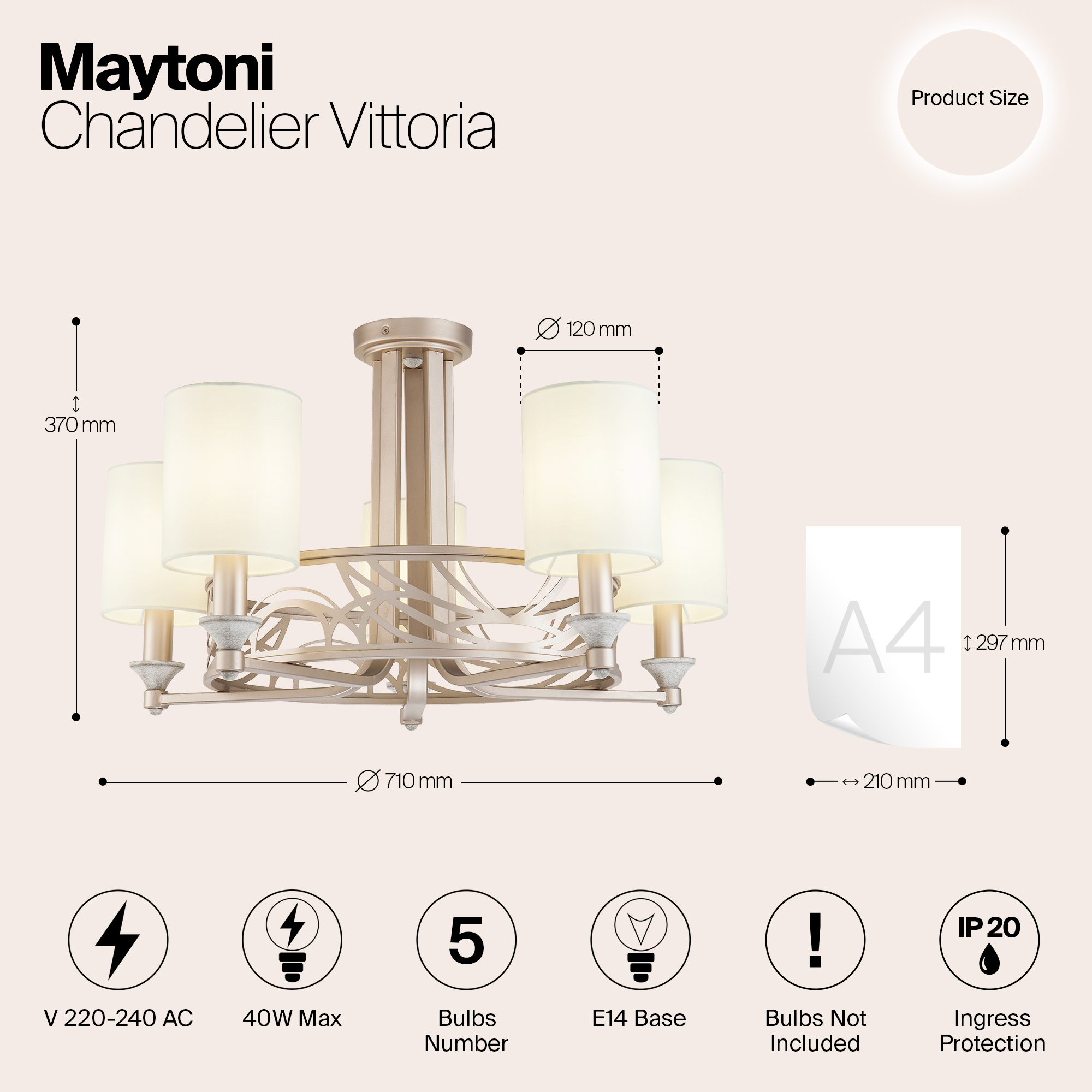 Люстра Maytoni H004CL-05BG