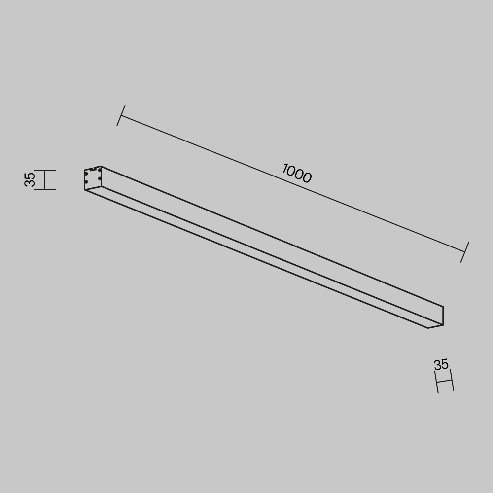 Линейный светильник Technical LL311011 ракурс 2