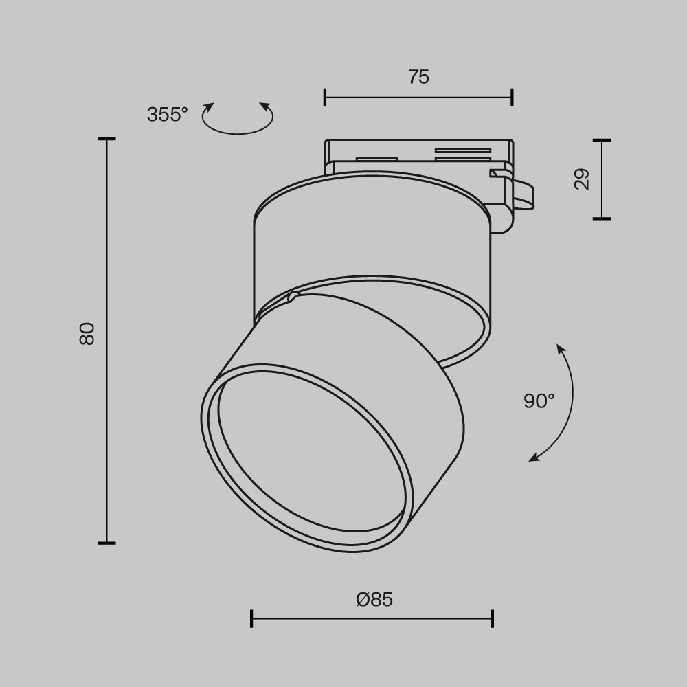 Трековый светильник Technical TR007-1-12W3K-W