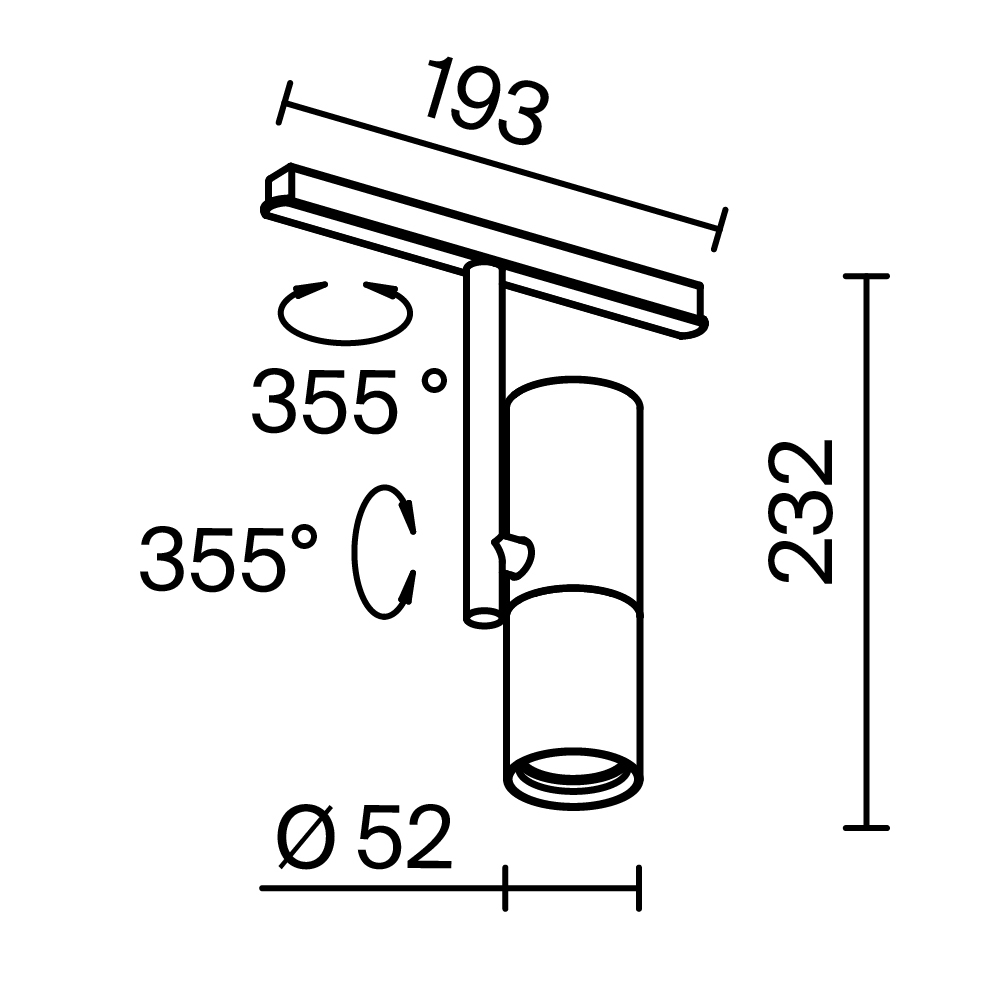 Трековый светильник Technical TR005-4-12W-DS-BW