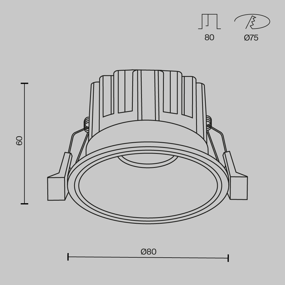 Встраиваемый светильник Technical DL058-12W3K-B