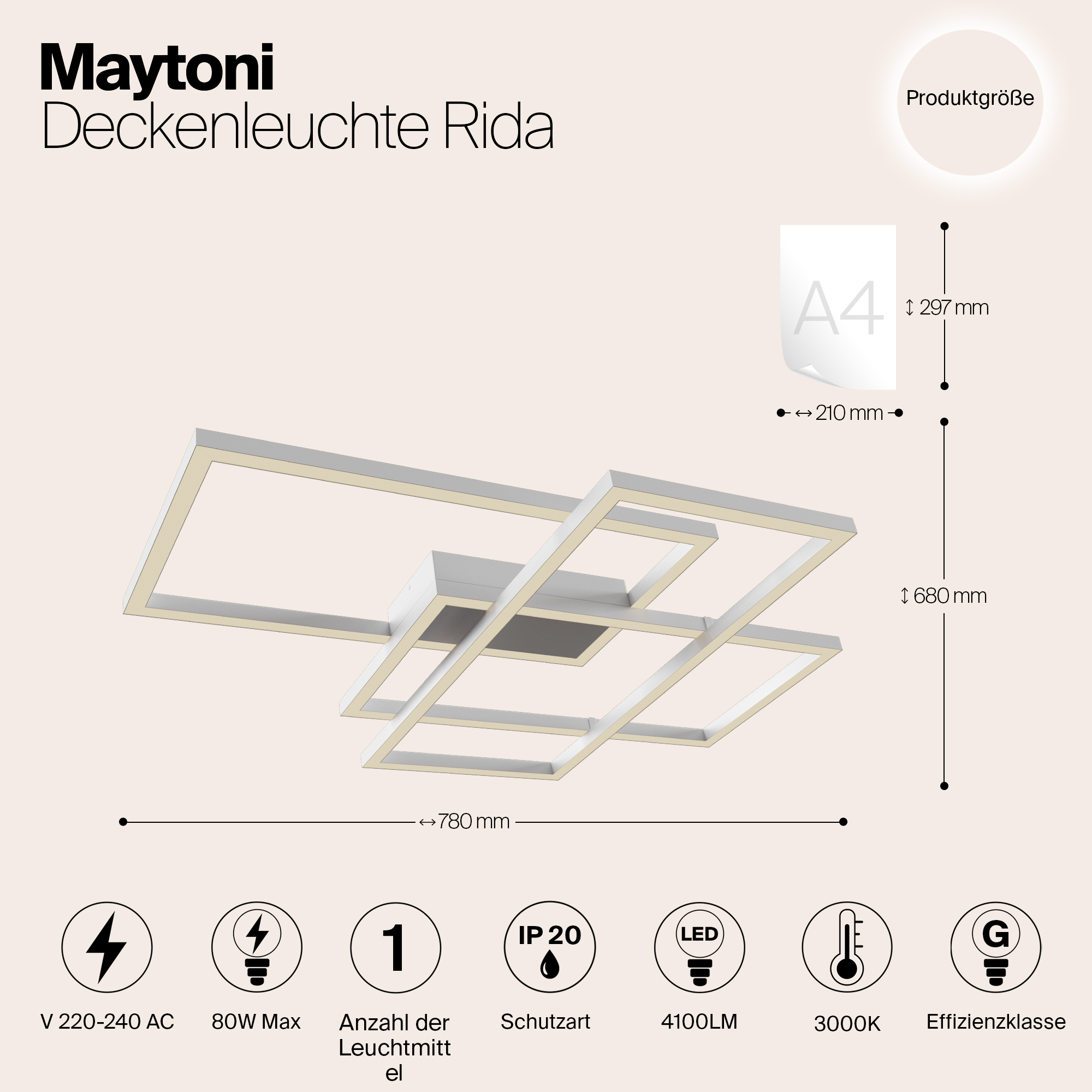 Потолочный светильник Maytoni MOD015CL-L80W