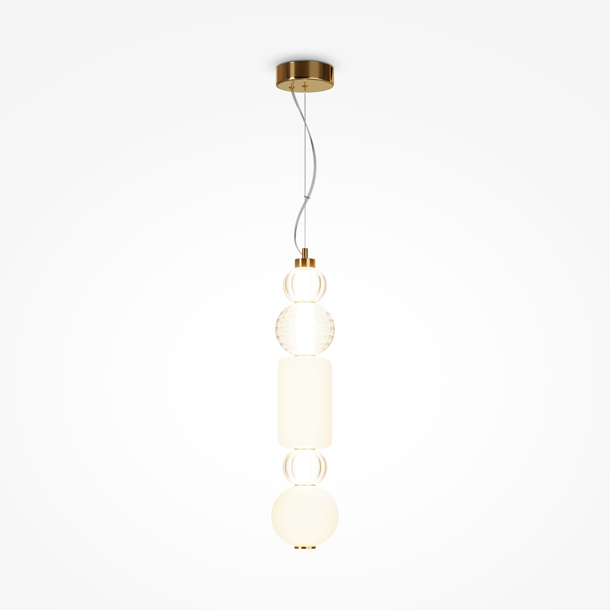 Promotii - Corp de iluminat suspendat Collar, Metal și acril Auriu, 35W, MAYTONI P069PL-L35G3K1