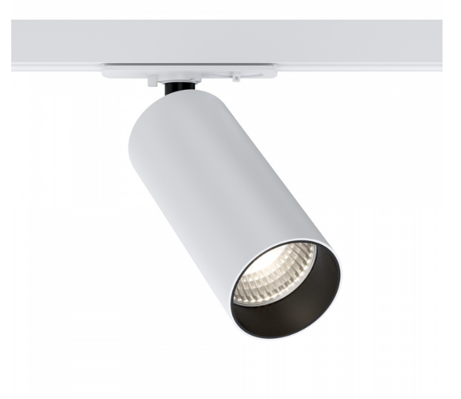 Spoturi pe sina - Corp de iluminat pe șină Focus LED, Aluminiu Alb, 12W, MAYTONI TR021-1-12W3K-W-W