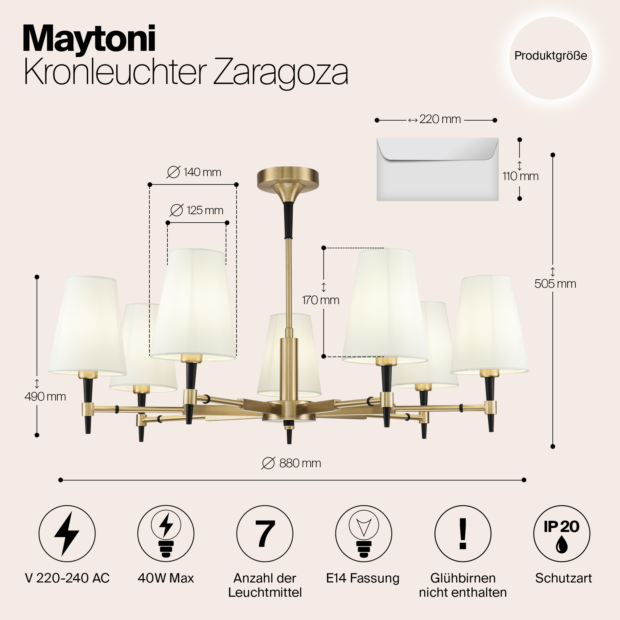 Люстра Maytoni H001CL-07BS