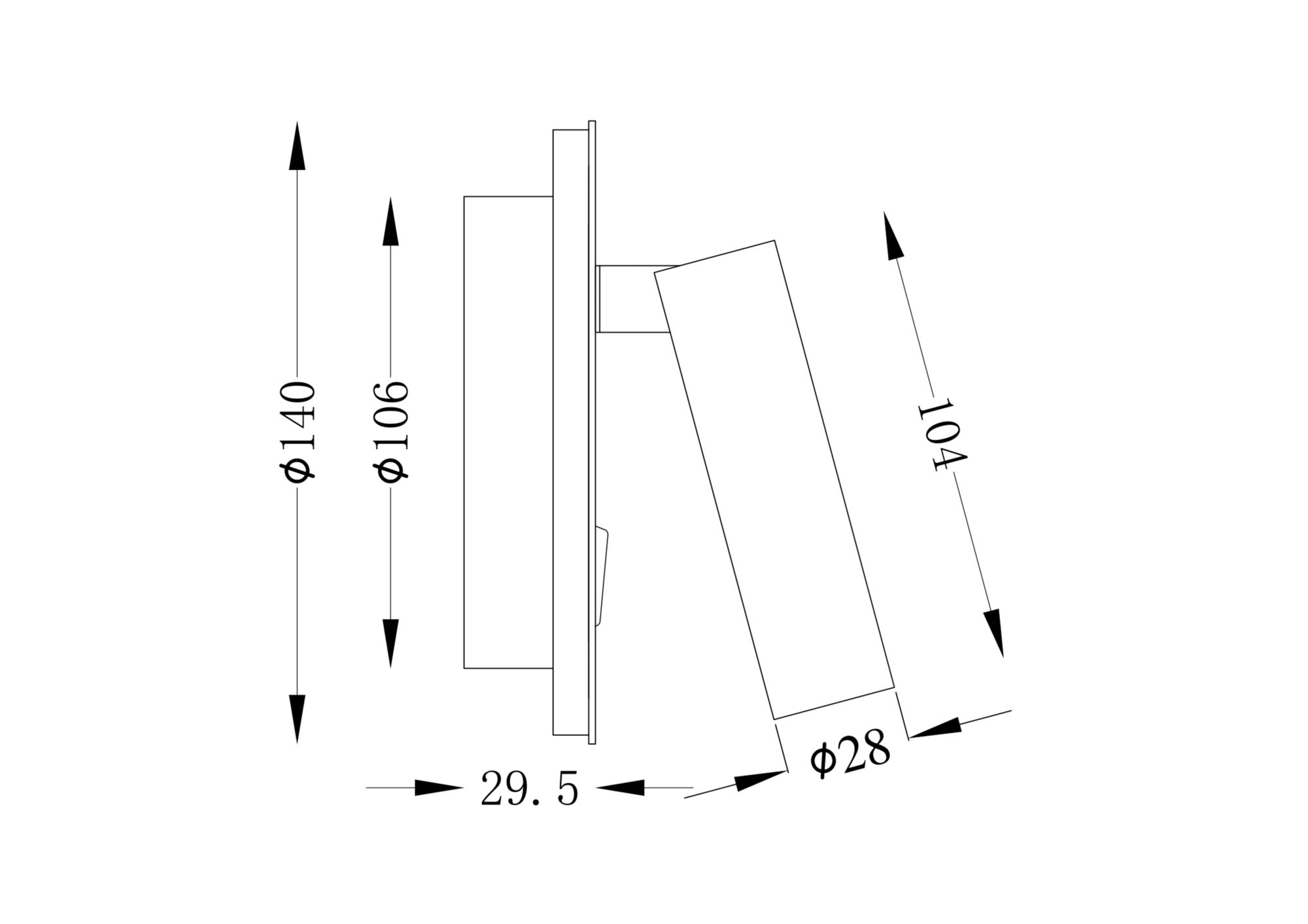 Настенный светильник (бра) Technical C176-WL-01-6W-MG