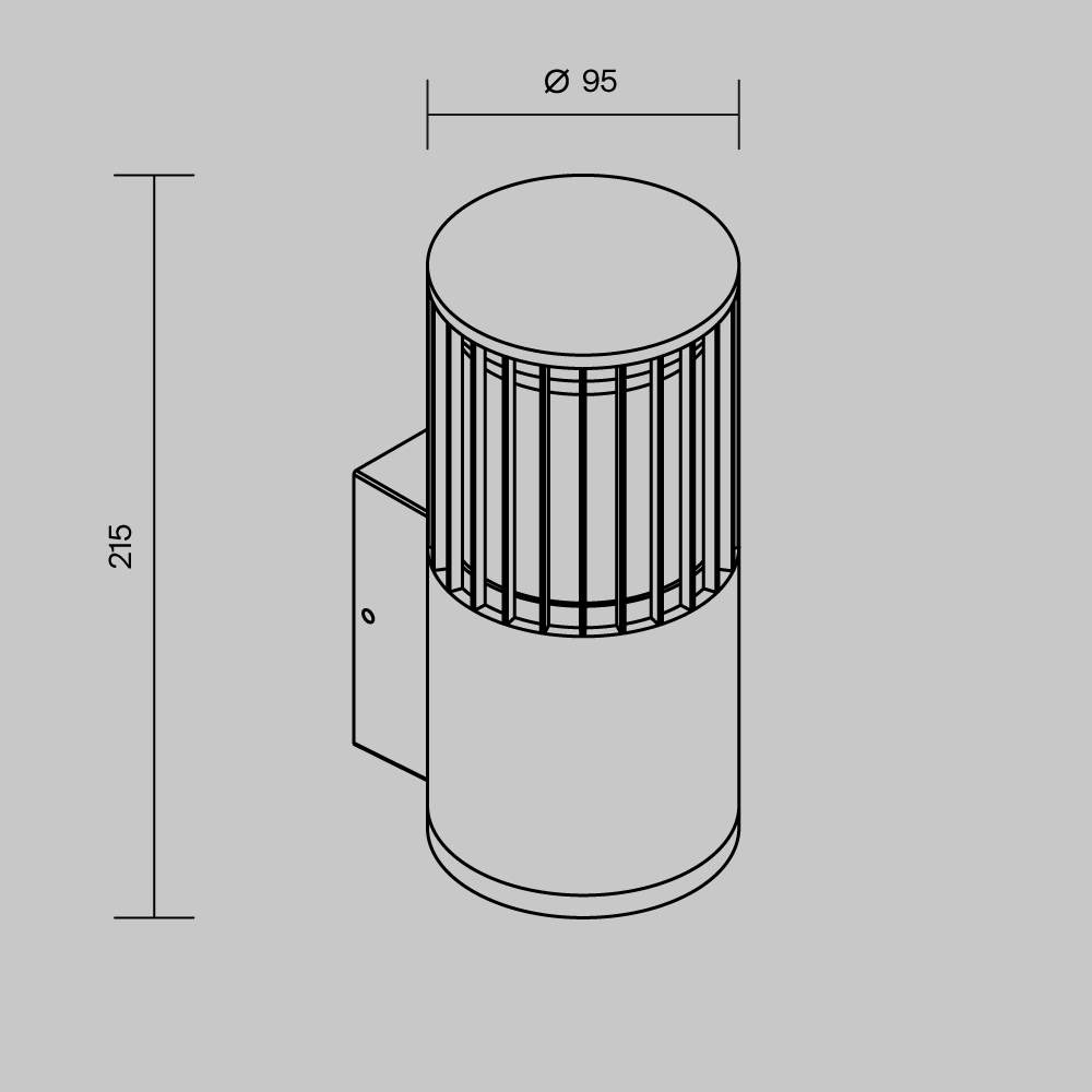 Настенный светильник (бра) Outdoor O492WL-01GF