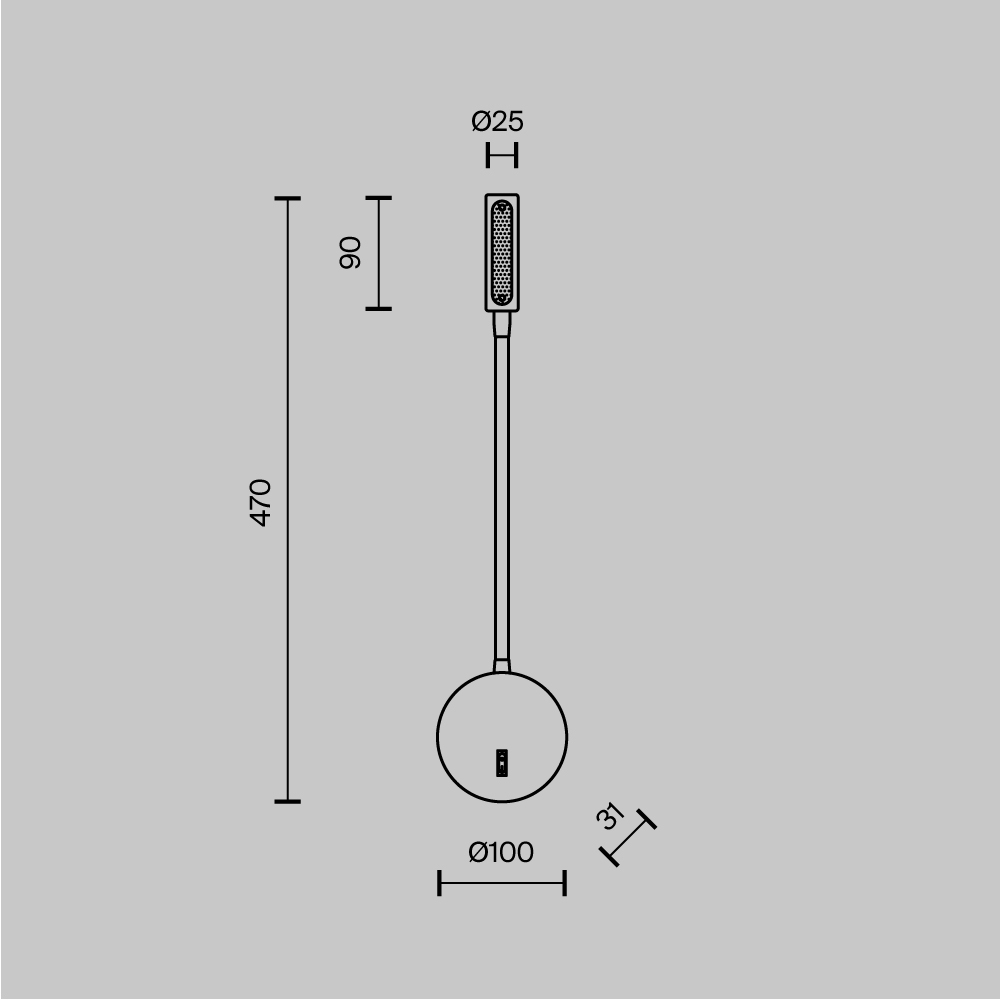 Настенный светильник (бра) Technical C035WL-L3W3K