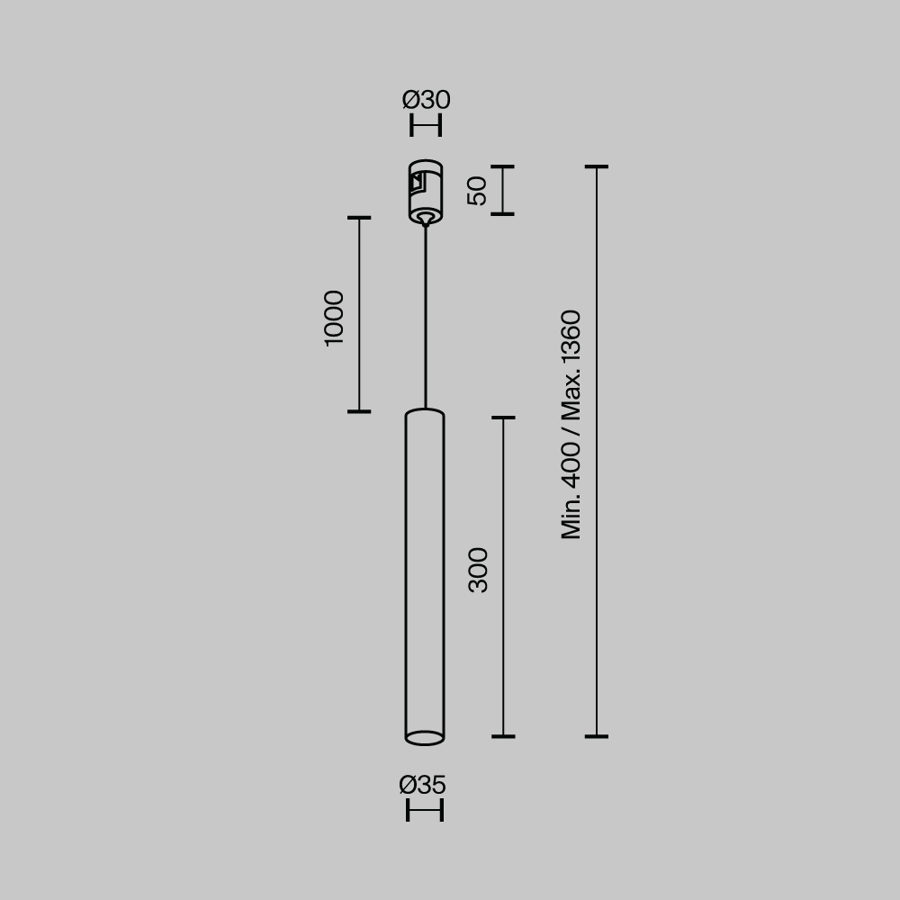 Трековый светильник Technical TR155-1-5W4K-B
