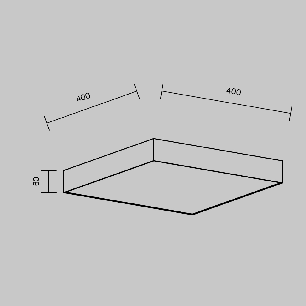 Потолочный светильник Technical C032CL-45W3K-SQ-B