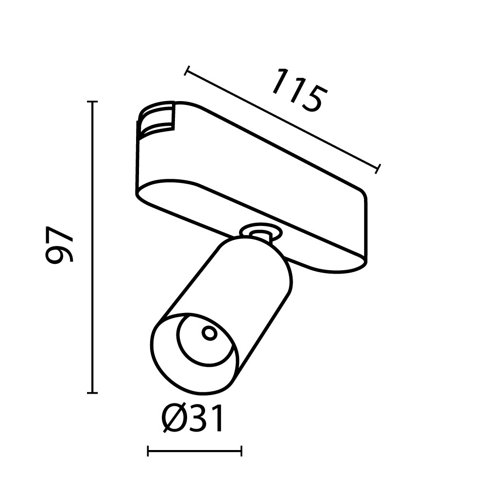 Трековый светильник Technical TR103-1-5W3K-M-B