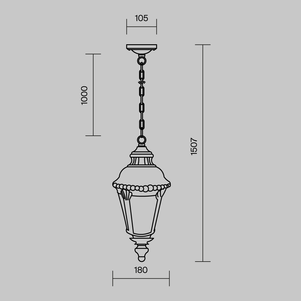 Подвесной светильник Outdoor O029PL-01BZ